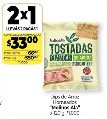 La Anonima Molinos Ala Dips de Arroz Horneados x 120g oferta