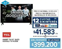 Carrefour Tcl smart tv 43" oferta