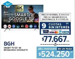 Carrefour Bgh smart tv 50" oferta