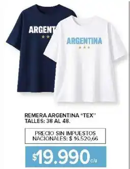 Carrefour Tex remera argentina oferta