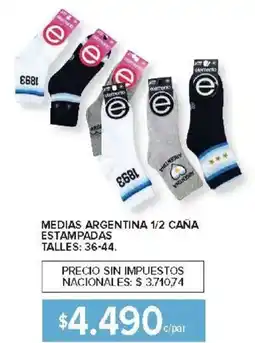 Carrefour Medias argentina 1/2 caña estampadas oferta