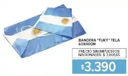 Carrefour Tuky bandera tela oferta