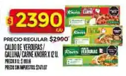 Supermercados DIA Knorr caldo de verduras/gallina/ carne oferta