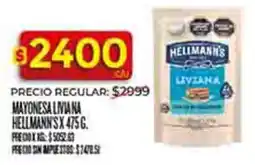 Supermercados DIA Hellmann's mayonesa liviana oferta