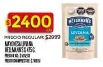 Hellmann's mayonesa liviana