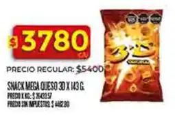Supermercados DIA 3D snack mega queso oferta