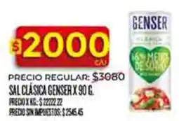 Supermercados DIA Genser sal clasica oferta