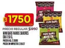 Supermercados DIA Dia mini bars varios sabores oferta