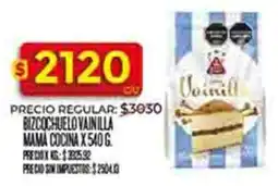 Supermercados DIA Mama cocina bizcochuelo vainilla oferta