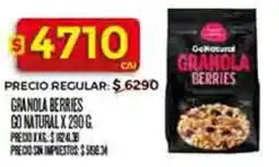 Supermercados DIA Granola berries go natural oferta