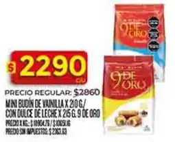Supermercados DIA 9 de oro mini budin de vainilla oferta