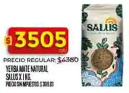 Supermercados DIA Salus yerba mate natural oferta