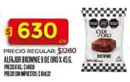 Supermercados DIA 9 de oro alfajor brownie oferta
