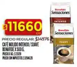 Supermercados DIA Bonafide café molido intenso/suave oferta