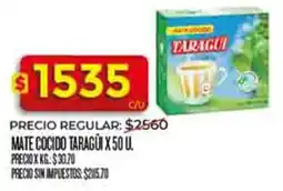 Supermercados DIA Taragüi mate cocido oferta