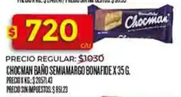 Supermercados DIA Bonafide chocman baño semiamargo oferta