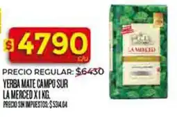 Supermercados DIA La merced yerba mate campo sur oferta