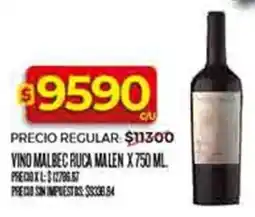Supermercados DIA Ruca malen malbec vino oferta