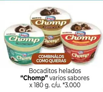 Chomp Bocaditos helados varios sabores x 180g. c/u.