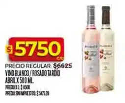 Supermercados DIA Tardio abril vino blanco/rosado oferta