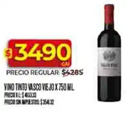 Supermercados DIA Viejo vino tinto vasco oferta