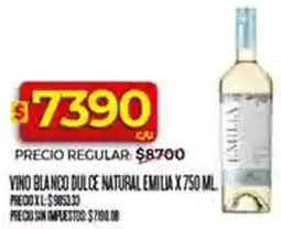 Supermercados DIA Emilia vino blanco dulce natural oferta