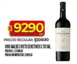 Supermercados DIA Senetiner vino malbec nieto oferta