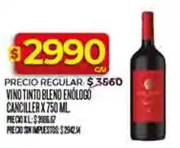 Supermercados DIA Canciller vino tinto blend enologo oferta