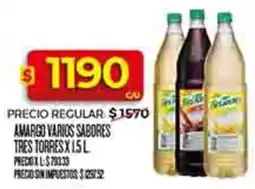 Supermercados DIA Tres torres amargo varios sabores oferta