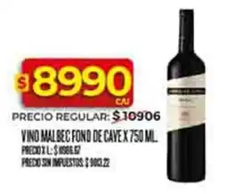 Supermercados DIA Fond de cave vino malbec oferta