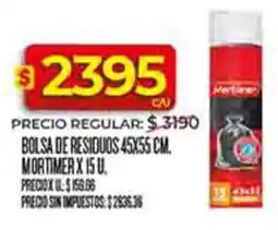 Supermercados DIA Mortimer bolsa de residuos oferta