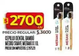 Supermercados DIA Meraki cepillo dental bambú medio/suave oferta