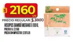 Supermercados DIA Hisopos bambú meran oferta