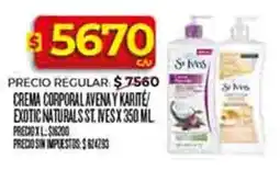 Supermercados DIA St. Ives crema corporal avena y karite exotic naturals oferta