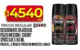 Supermercados DIA Axe desodorante en aerosol peach infusion/cherry spritz oferta