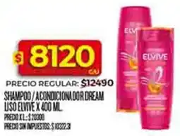 Supermercados DIA Elvive shampoo/acondicionador dream uso oferta