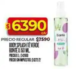 Supermercados DIA Bonté b0dy splash té verde oferta