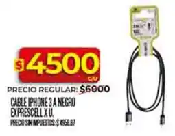 Supermercados DIA Exprescell cable iphone 3 a negro oferta