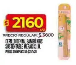 Supermercados DIA Meran cepillo dental bambu kids sustentable oferta