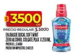 Supermercados DIA Colgate plax enjuague bucal soft mint zero alcohol oferta