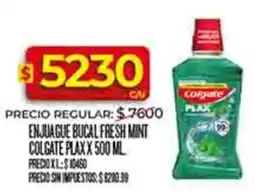 Supermercados DIA Colgate plax enjuague bucal fresh mint oferta