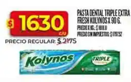 Supermercados DIA Kolynos pasta dental triple extra fresh oferta