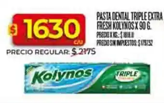 Supermercados DIA Kolynos pasta dental triple extra fresh oferta