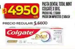 Supermercados DIA Colgate pasta dental total mint oferta