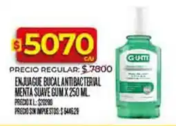 Supermercados DIA Gum enjuague bucal antibacterial menta suave oferta