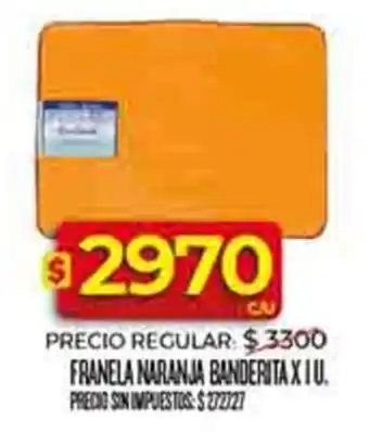 Supermercados DIA Franela naranja banderita oferta
