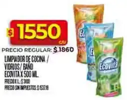 Supermercados DIA Ecovita limpiador de cocina/ vidrios/baño oferta