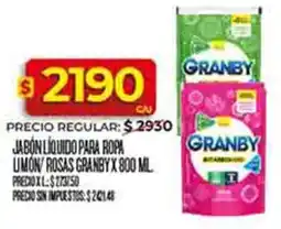 Supermercados DIA Granby jabón líquido para ropa umon rosas oferta