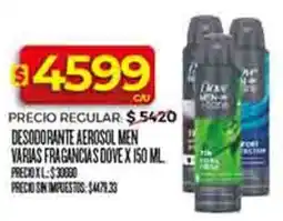 Supermercados DIA Dove desodorante aerosol men varias fragancias oferta