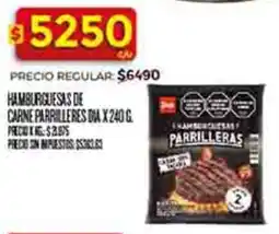 Supermercados DIA Dia hamburguesas de carne parrilleres oferta